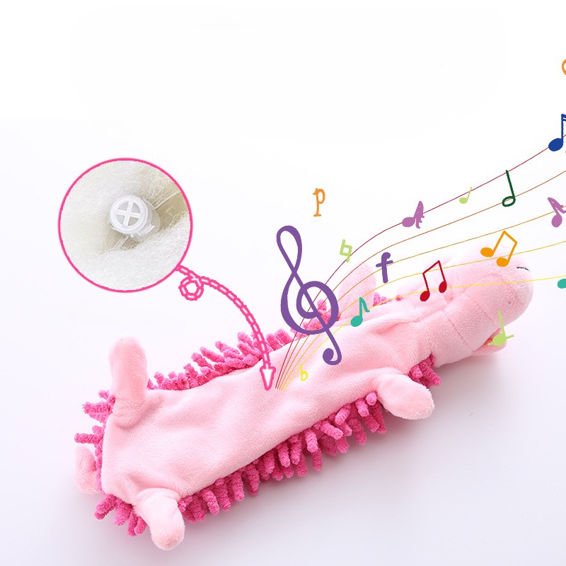Mop Velvet Caterpillar Shaped Animal Plush Pet Dog Squeaky Toy