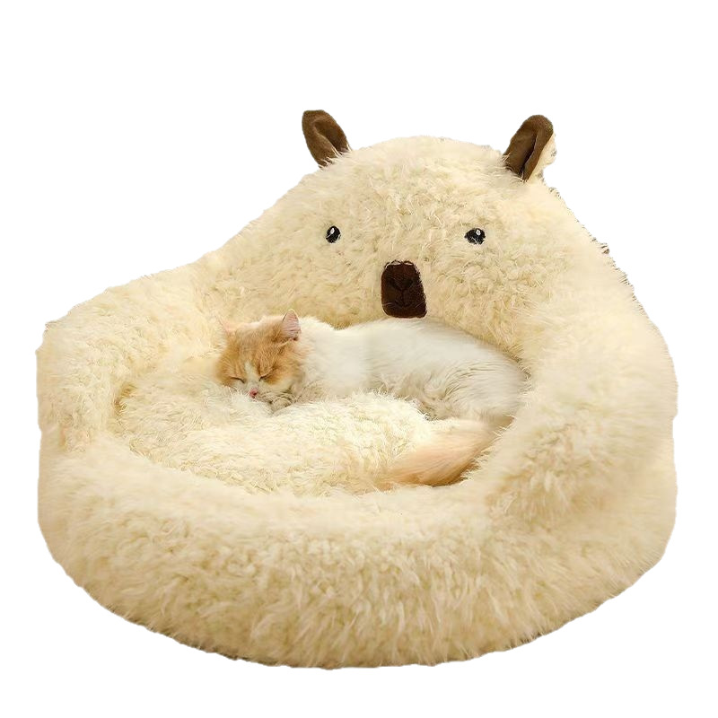 Custom Ultra-Fluffy Alpaca Cuddle Soft Plush Dog Sofa Pet Bed